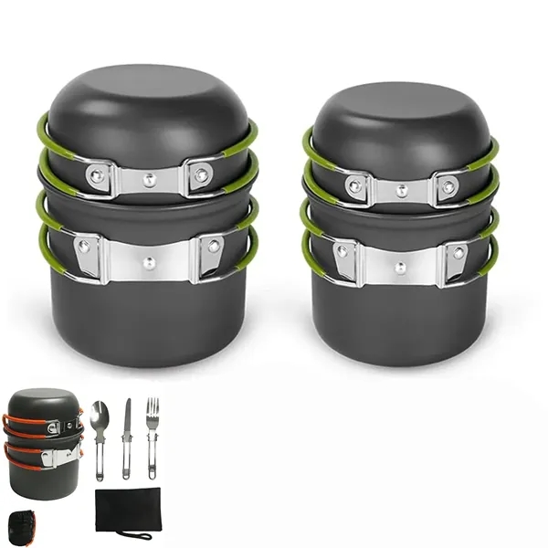 Camping Cookware Mess Kit,Lightweight with Stove & Utensils - Camping Cookware Mess Kit,Lightweight with Stove & Utensils - Image 0 of 3