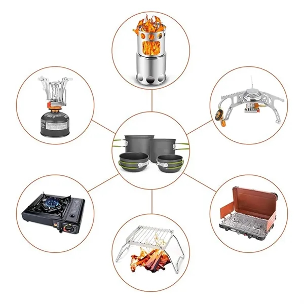 Camping Cookware Mess Kit,Lightweight with Stove & Utensils - Camping Cookware Mess Kit,Lightweight with Stove & Utensils - Image 3 of 3