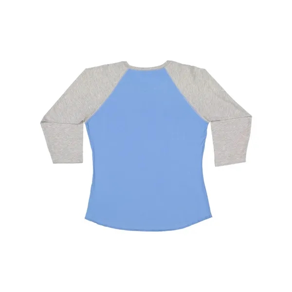 LAT Women's Baseball Fine Jersey Three-Quarter Sleeve Tee - LAT Women's Baseball Fine Jersey Three-Quarter Sleeve Tee - Image 4 of 24