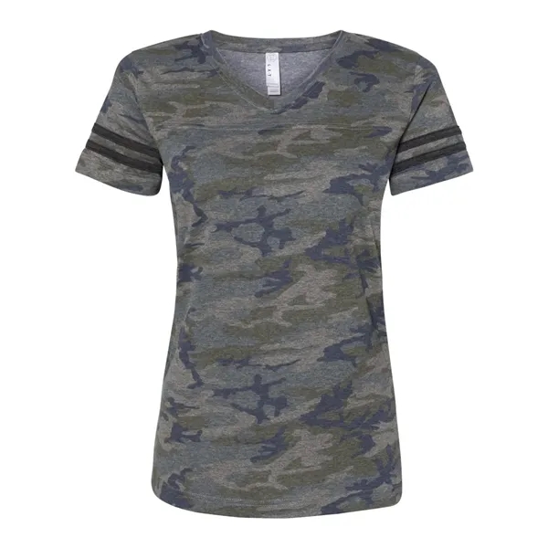 LAT Women's Football V-Neck Fine Jersey Tee - LAT Women's Football V-Neck Fine Jersey Tee - Image 5 of 26