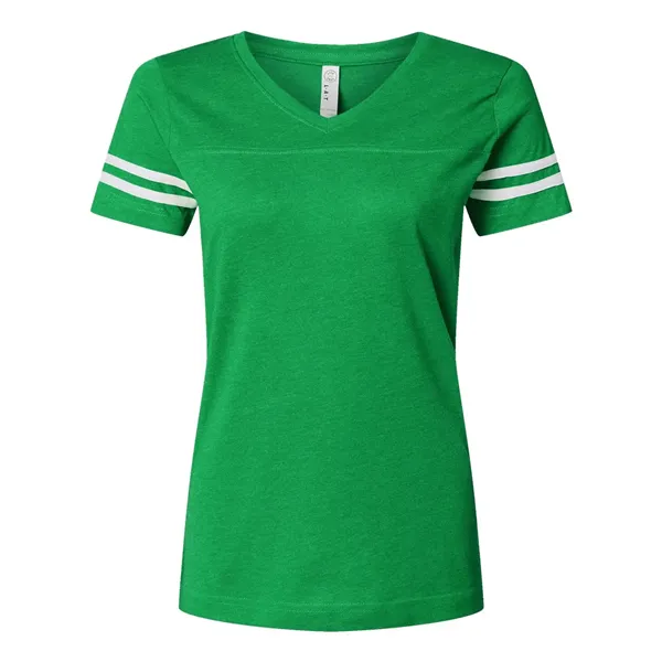 LAT Women's Football V-Neck Fine Jersey Tee - LAT Women's Football V-Neck Fine Jersey Tee - Image 7 of 26