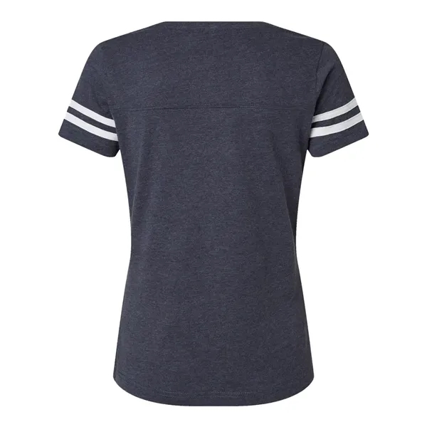 LAT Women's Football V-Neck Fine Jersey Tee - LAT Women's Football V-Neck Fine Jersey Tee - Image 14 of 26