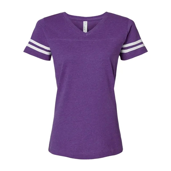 LAT Women's Football V-Neck Fine Jersey Tee - LAT Women's Football V-Neck Fine Jersey Tee - Image 15 of 26