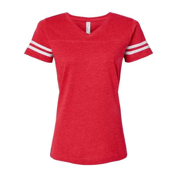 LAT Women's Football V-Neck Fine Jersey Tee - LAT Women's Football V-Neck Fine Jersey Tee - Image 17 of 26
