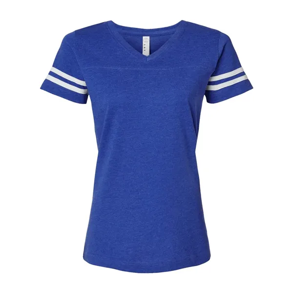 LAT Women's Football V-Neck Fine Jersey Tee - LAT Women's Football V-Neck Fine Jersey Tee - Image 19 of 26