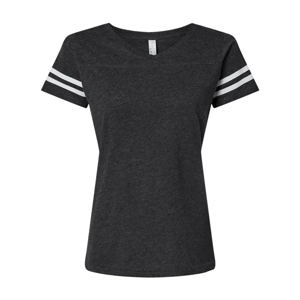 LAT Women's Football V-Neck Fine Jersey Tee - LAT Women's Football V-Neck Fine Jersey Tee - Image 21 of 26