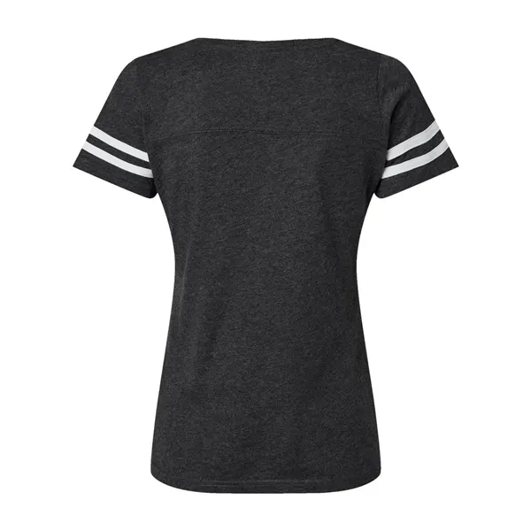 LAT Women's Football V-Neck Fine Jersey Tee - LAT Women's Football V-Neck Fine Jersey Tee - Image 22 of 26