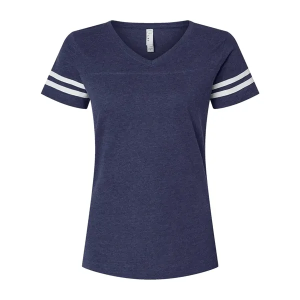 LAT Women's Football V-Neck Fine Jersey Tee - LAT Women's Football V-Neck Fine Jersey Tee - Image 23 of 26