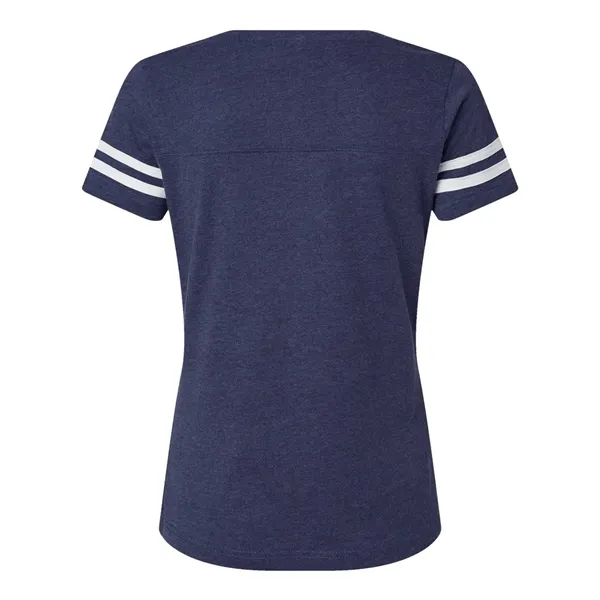 LAT Women's Football V-Neck Fine Jersey Tee - LAT Women's Football V-Neck Fine Jersey Tee - Image 24 of 26