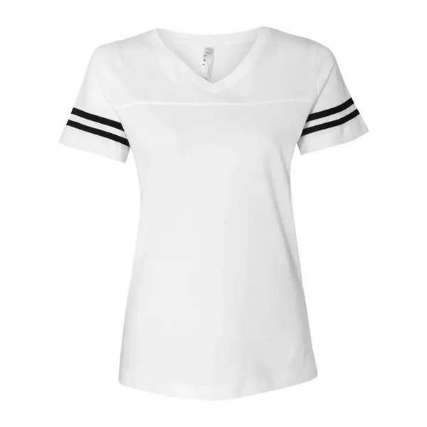 LAT Women's Football V-Neck Fine Jersey Tee - LAT Women's Football V-Neck Fine Jersey Tee - Image 25 of 26