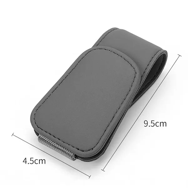 Magnetic Leather Car Visor Sunglasses Holder - Magnetic Leather Car Visor Sunglasses Holder - Image 5 of 6