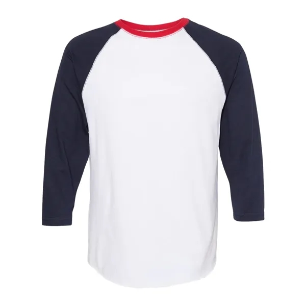 LAT Men's Baseball Fine Jersey Three-Quarter Sleeve Tee - LAT Men's Baseball Fine Jersey Three-Quarter Sleeve Tee - Image 31 of 32
