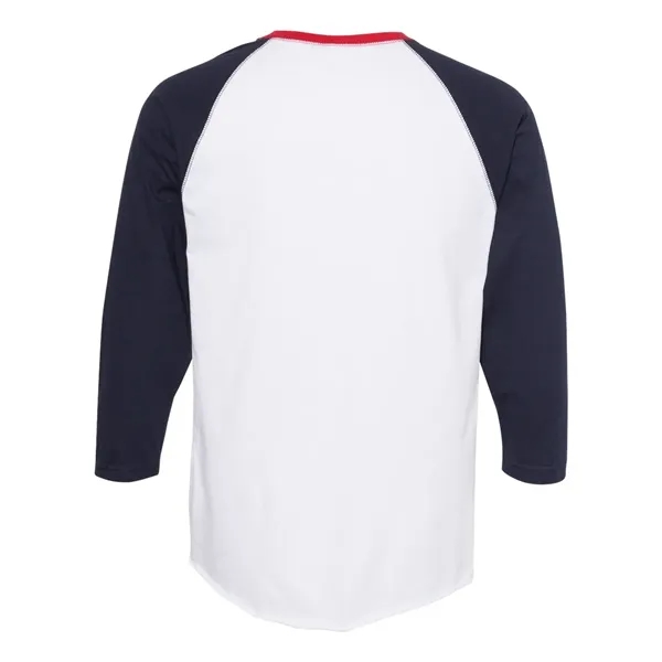 LAT Men's Baseball Fine Jersey Three-Quarter Sleeve Tee - LAT Men's Baseball Fine Jersey Three-Quarter Sleeve Tee - Image 32 of 32