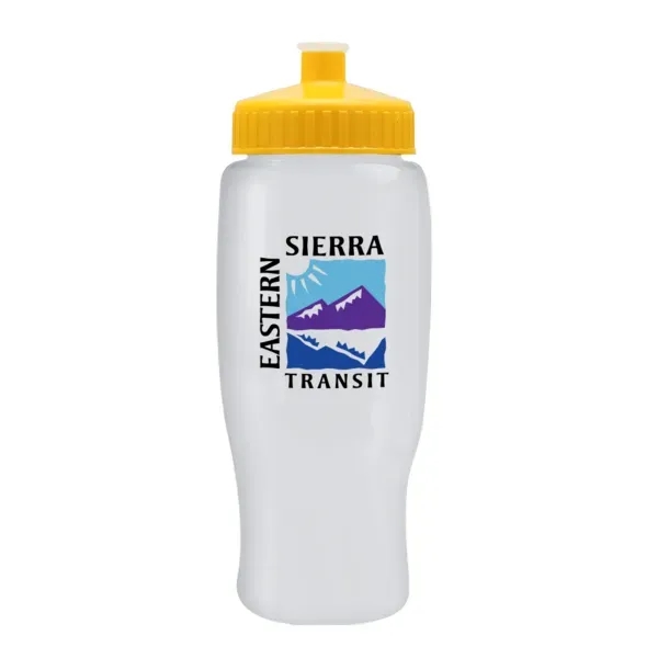 Pedal Pusher 27oz Recycled Transparent Contour Bottle w/Push - Pedal Pusher 27oz Recycled Transparent Contour Bottle w/Push - Image 1 of 125