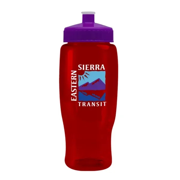 Pedal Pusher 27oz Recycled Transparent Contour Bottle w/Push - Pedal Pusher 27oz Recycled Transparent Contour Bottle w/Push - Image 20 of 125