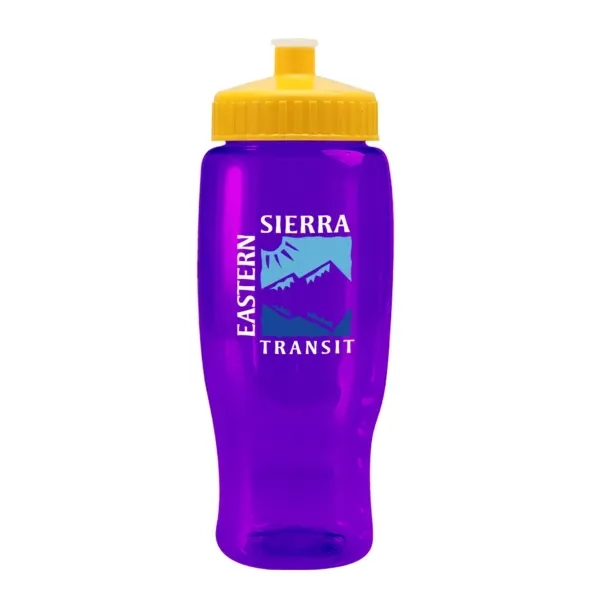 Pedal Pusher 27oz Recycled Transparent Contour Bottle w/Push - Pedal Pusher 27oz Recycled Transparent Contour Bottle w/Push - Image 29 of 125