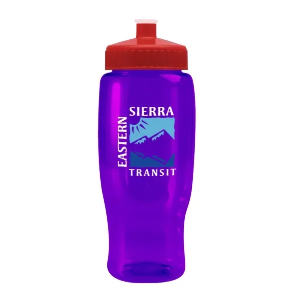 Pedal Pusher 27oz Recycled Transparent Contour Bottle w/Push - Pedal Pusher 27oz Recycled Transparent Contour Bottle w/Push - Image 32 of 125