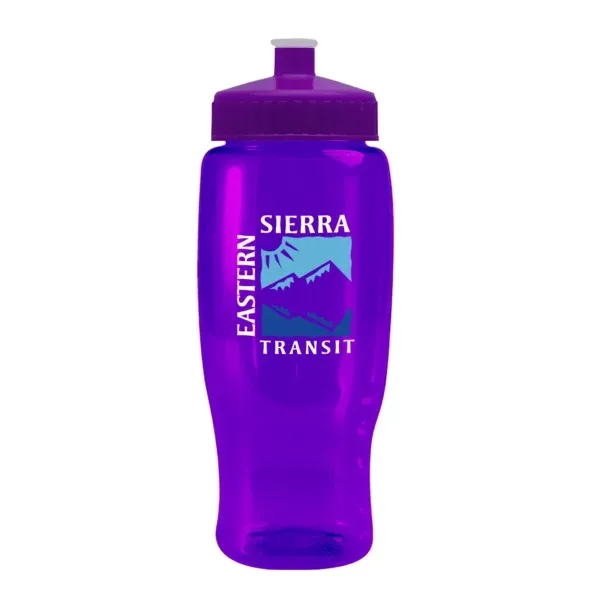 Pedal Pusher 27oz Recycled Transparent Contour Bottle w/Push - Pedal Pusher 27oz Recycled Transparent Contour Bottle w/Push - Image 34 of 125