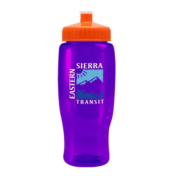 Pedal Pusher 27oz Recycled Transparent Contour Bottle w/Push - Pedal Pusher 27oz Recycled Transparent Contour Bottle w/Push - Image 36 of 125