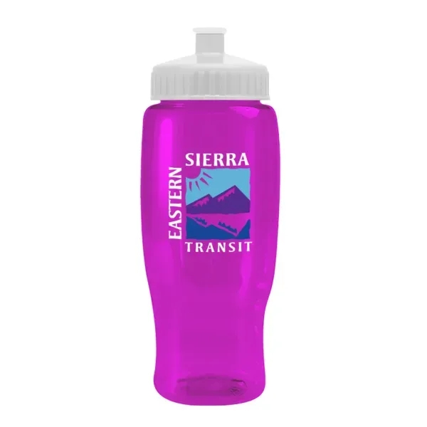 Pedal Pusher 27oz Recycled Transparent Contour Bottle w/Push - Pedal Pusher 27oz Recycled Transparent Contour Bottle w/Push - Image 44 of 125