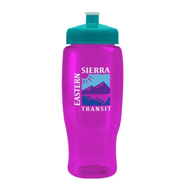 Pedal Pusher 27oz Recycled Transparent Contour Bottle w/Push - Pedal Pusher 27oz Recycled Transparent Contour Bottle w/Push - Image 45 of 125
