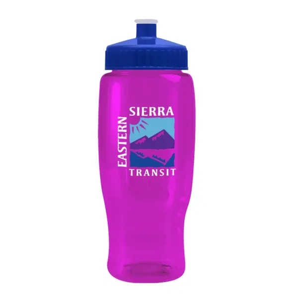 Pedal Pusher 27oz Recycled Transparent Contour Bottle w/Push - Pedal Pusher 27oz Recycled Transparent Contour Bottle w/Push - Image 47 of 125
