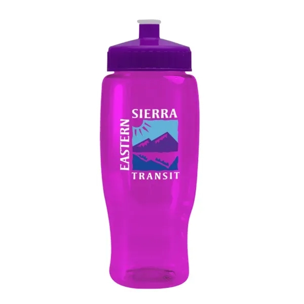 Pedal Pusher 27oz Recycled Transparent Contour Bottle w/Push - Pedal Pusher 27oz Recycled Transparent Contour Bottle w/Push - Image 48 of 125