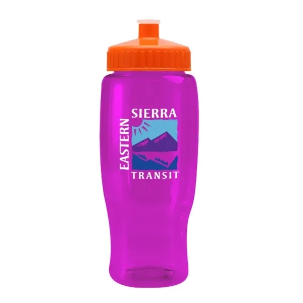 Pedal Pusher 27oz Recycled Transparent Contour Bottle w/Push - Pedal Pusher 27oz Recycled Transparent Contour Bottle w/Push - Image 50 of 125