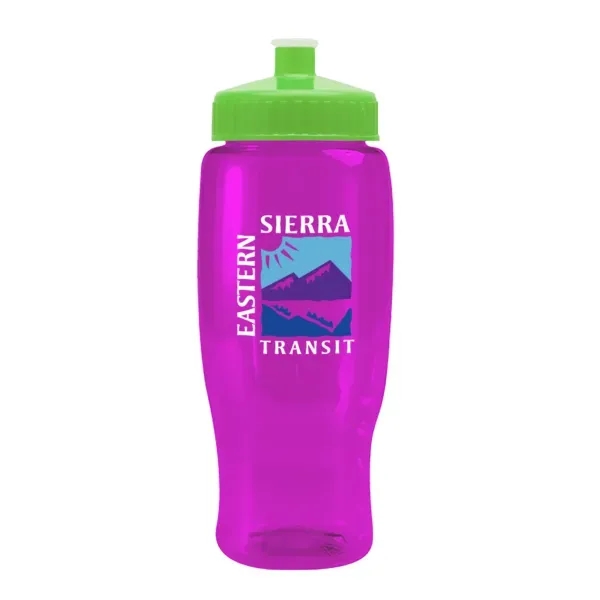 Pedal Pusher 27oz Recycled Transparent Contour Bottle w/Push - Pedal Pusher 27oz Recycled Transparent Contour Bottle w/Push - Image 52 of 125