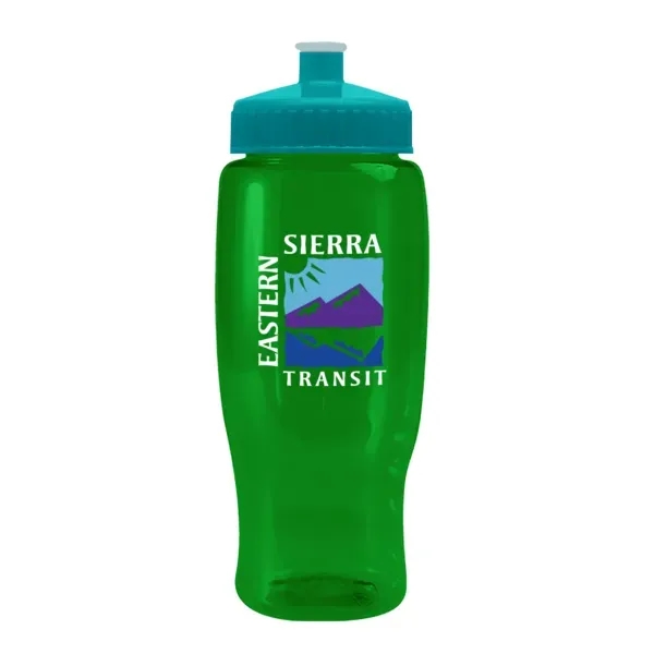 Pedal Pusher 27oz Recycled Transparent Contour Bottle w/Push - Pedal Pusher 27oz Recycled Transparent Contour Bottle w/Push - Image 59 of 125