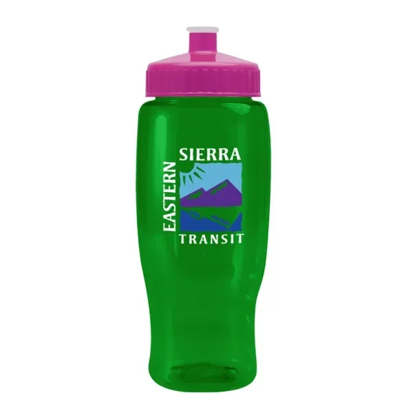 Pedal Pusher 27oz Recycled Transparent Contour Bottle w/Push - Pedal Pusher 27oz Recycled Transparent Contour Bottle w/Push - Image 63 of 125