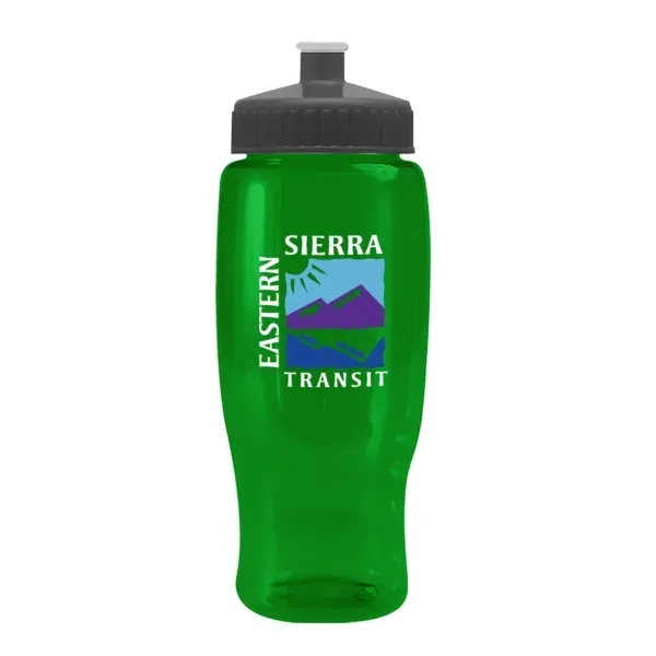 Pedal Pusher 27oz Recycled Transparent Contour Bottle w/Push - Pedal Pusher 27oz Recycled Transparent Contour Bottle w/Push - Image 67 of 125