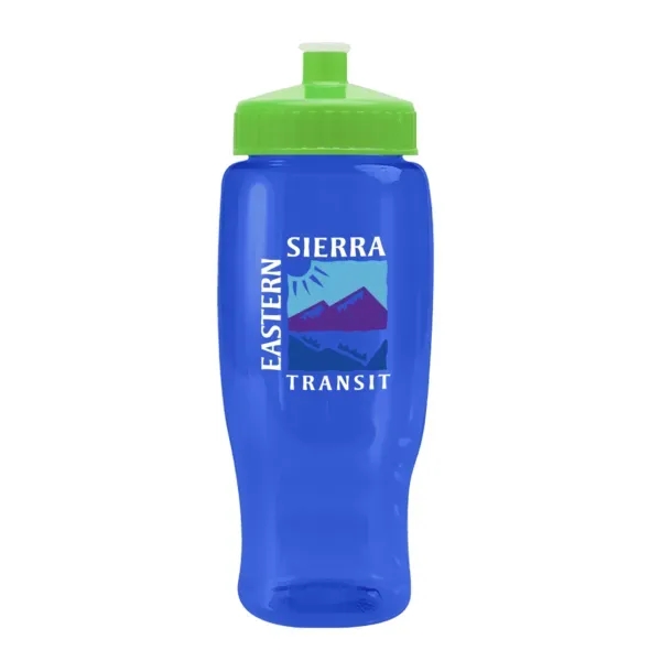 Pedal Pusher 27oz Recycled Transparent Contour Bottle w/Push - Pedal Pusher 27oz Recycled Transparent Contour Bottle w/Push - Image 79 of 125