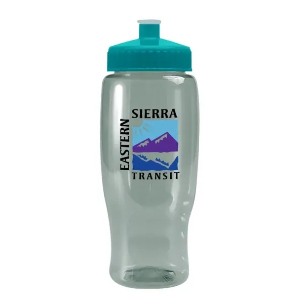 Pedal Pusher 27oz Recycled Transparent Contour Bottle w/Push - Pedal Pusher 27oz Recycled Transparent Contour Bottle w/Push - Image 100 of 125