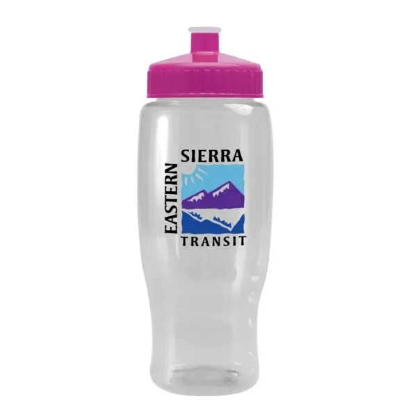 Pedal Pusher 27oz Recycled Transparent Contour Bottle w/Push - Pedal Pusher 27oz Recycled Transparent Contour Bottle w/Push - Image 119 of 125