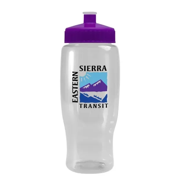 Pedal Pusher 27oz Recycled Transparent Contour Bottle w/Push - Pedal Pusher 27oz Recycled Transparent Contour Bottle w/Push - Image 120 of 125
