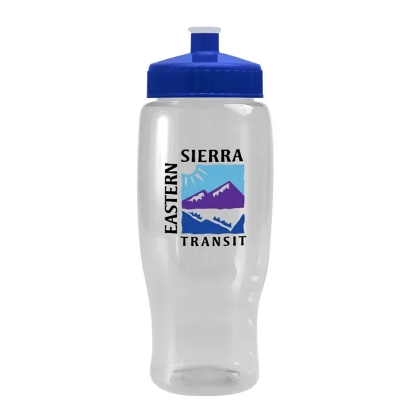Pedal Pusher 27oz Recycled Transparent Contour Bottle w/Push - Pedal Pusher 27oz Recycled Transparent Contour Bottle w/Push - Image 121 of 125