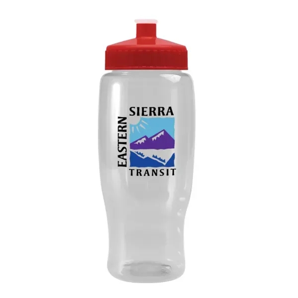 Pedal Pusher 27oz Recycled Transparent Contour Bottle w/Push - Pedal Pusher 27oz Recycled Transparent Contour Bottle w/Push - Image 122 of 125