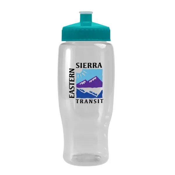 Pedal Pusher 27oz Recycled Transparent Contour Bottle w/Push - Pedal Pusher 27oz Recycled Transparent Contour Bottle w/Push - Image 123 of 125