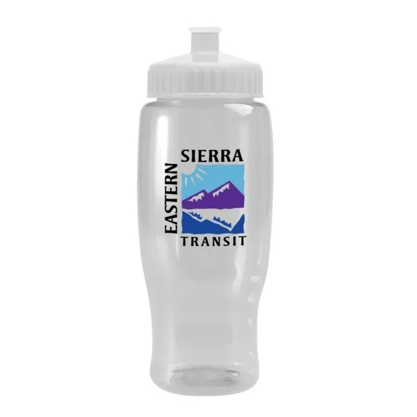 Pedal Pusher 27oz Recycled Transparent Contour Bottle w/Push - Pedal Pusher 27oz Recycled Transparent Contour Bottle w/Push - Image 124 of 125