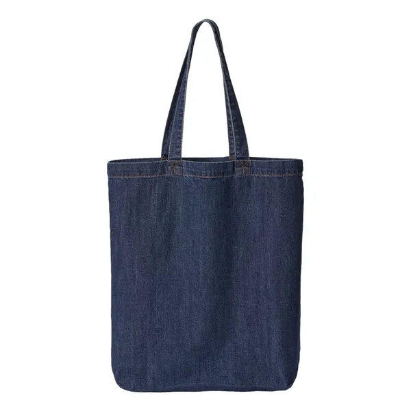 Liberty Bags Cotton Denim Gusseted Tote Bag - Liberty Bags Cotton Denim Gusseted Tote Bag - Image 1 of 4