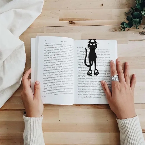 Personalized smooth plastic cute cat reading bookmark - Personalized smooth plastic cute cat reading bookmark - Image 3 of 4
