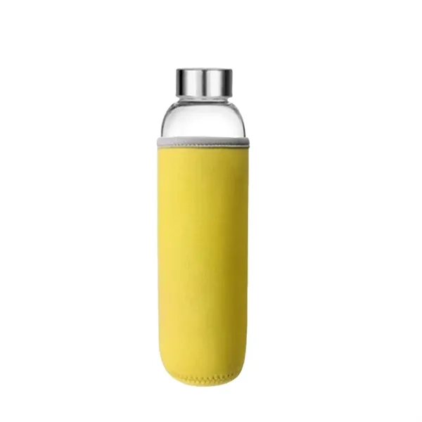 17 Oz Customizable Clear Glass Sports Water Bottle - 17 Oz Customizable Clear Glass Sports Water Bottle - Image 3 of 10