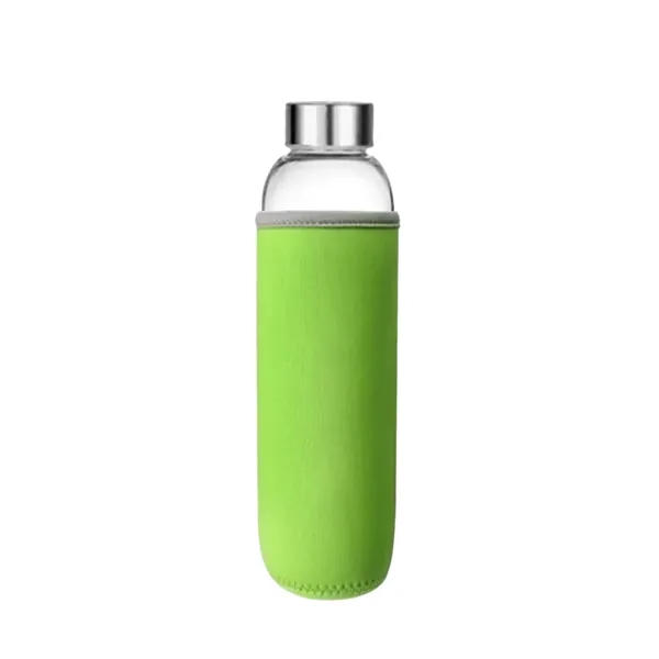17 Oz Customizable Clear Glass Sports Water Bottle - 17 Oz Customizable Clear Glass Sports Water Bottle - Image 4 of 10