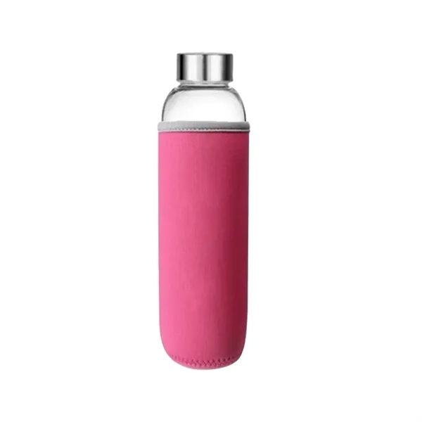17 Oz Customizable Clear Glass Sports Water Bottle - 17 Oz Customizable Clear Glass Sports Water Bottle - Image 6 of 10