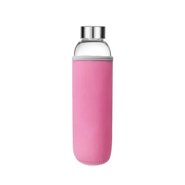 17 Oz Customizable Clear Glass Sports Water Bottle - 17 Oz Customizable Clear Glass Sports Water Bottle - Image 8 of 10