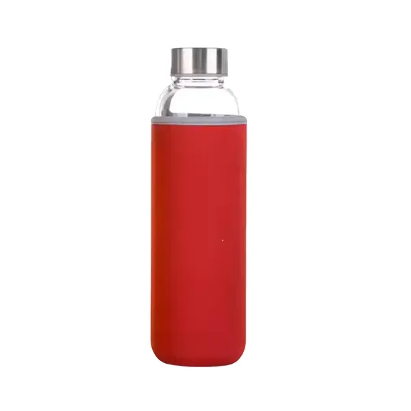 17 Oz Customizable Clear Glass Sports Water Bottle - 17 Oz Customizable Clear Glass Sports Water Bottle - Image 9 of 10
