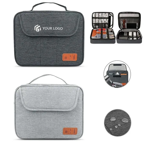 Versatile Double Layer Travel Electronic Accessories Bag - Versatile Double Layer Travel Electronic Accessories Bag - Image 0 of 4