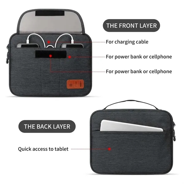 Versatile Double Layer Travel Electronic Accessories Bag - Versatile Double Layer Travel Electronic Accessories Bag - Image 3 of 4