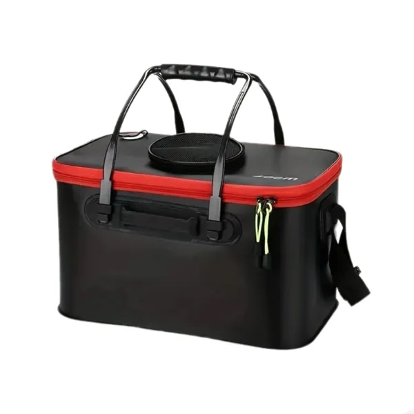 Custom EVA Folding Fishing Outdoor Bucket with Mesh Lid - Custom EVA Folding Fishing Outdoor Bucket with Mesh Lid - Image 6 of 7